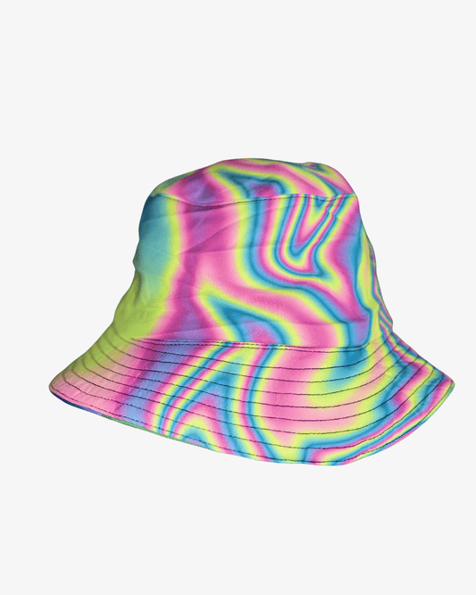 Neon Wave Reversible Bucket Hat