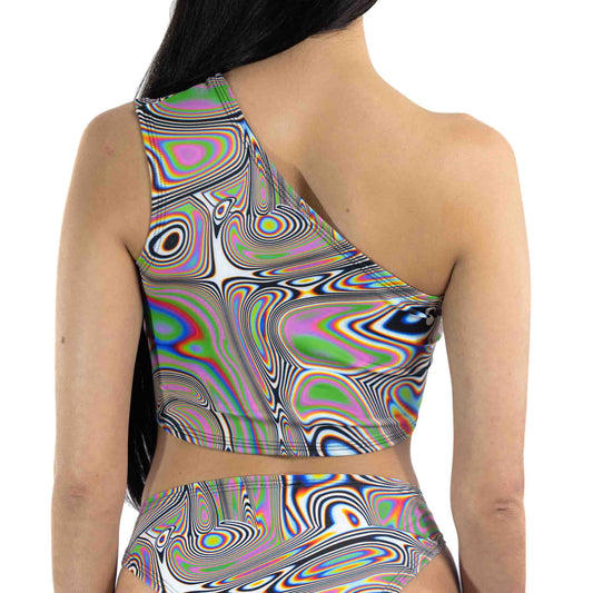 Lucid Dreams Over the Shoulder Crop Top