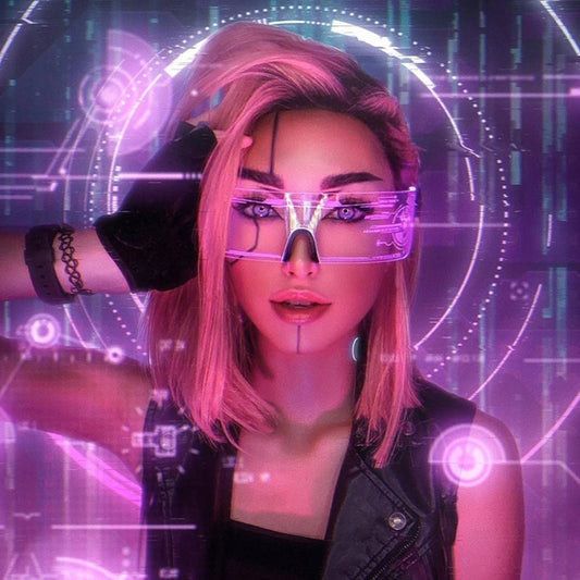 Computer Led Light Up glasses - Electric Wave