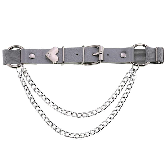 Garter Belt w/ Heart Detail & Chain