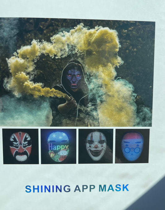 Picture of example images for programmable LED mask