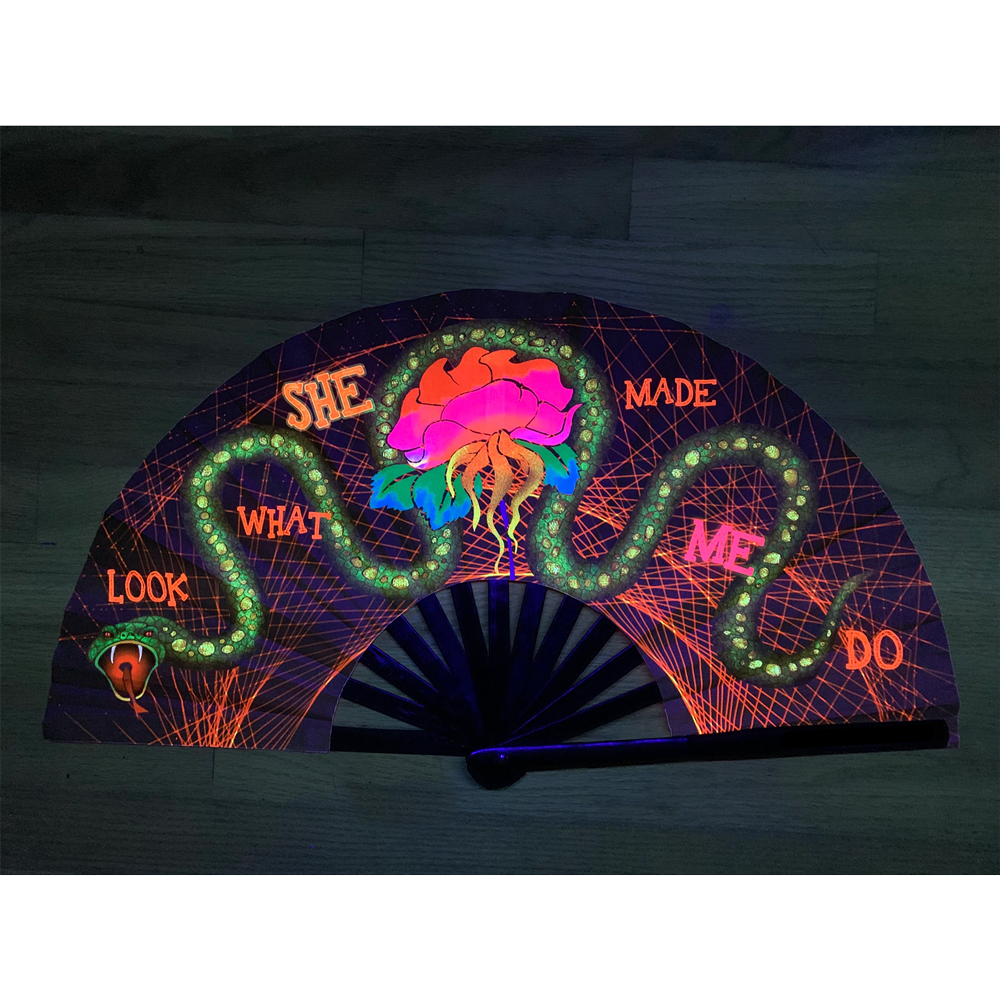 UV Glow view of this rave fan