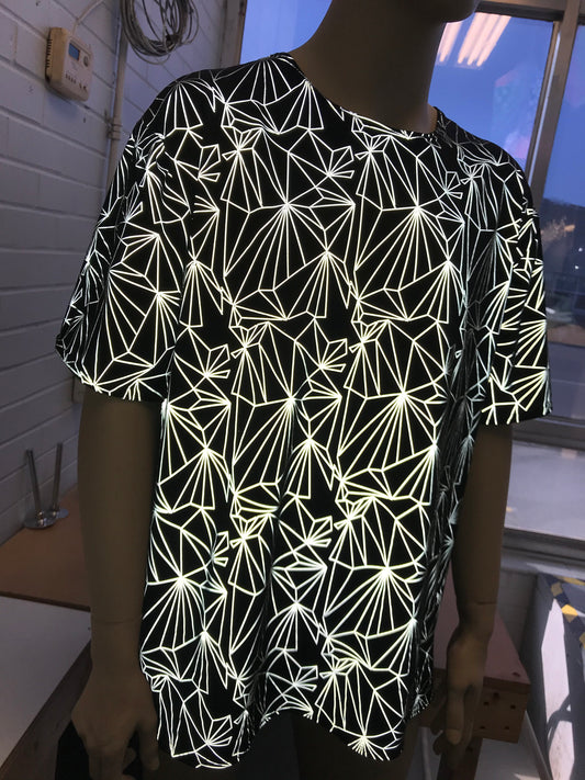 REFRACTION | Reflective | Slim Fit Men's Rave T-shirt, Festival Shirt