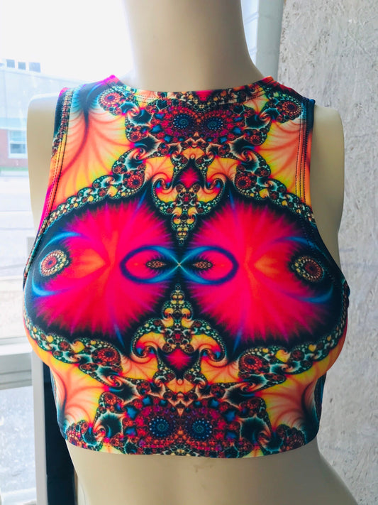 TRIPPY | Sporty Crop Top, Women's Festival Top, Rave Top