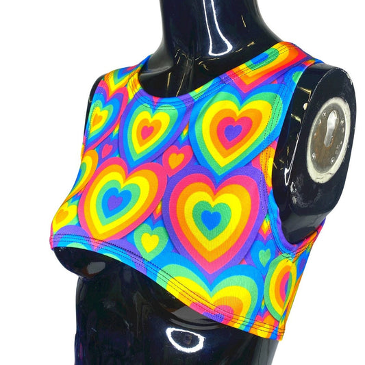 POSITIVE VIBRATIONS | Underboob Sporty Crop Top, Women's Festival Top, Rave Top