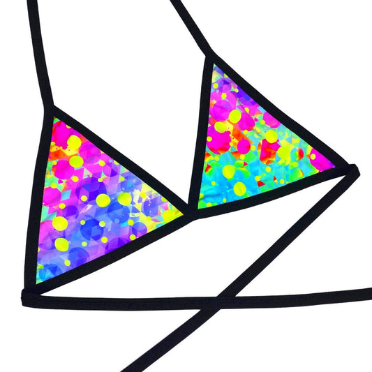 NEON BURST | Triangle Top, Women's Festival Top, Rave Top