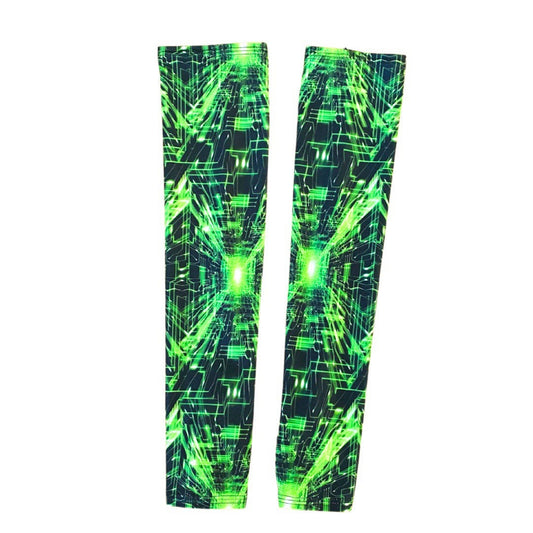 CYBER GRID | Extra Long Over-the-Elbow Gloves, Festival Accessories, Rave Gloves