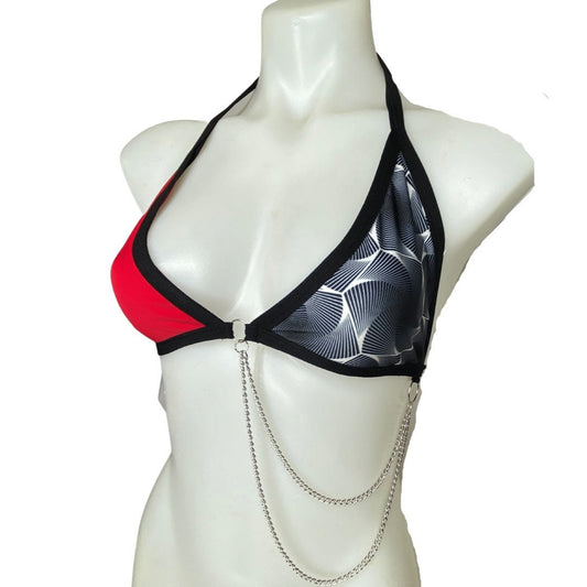 HEXX | Chain Triangle Top, Festival Top, Rave Top with Chains