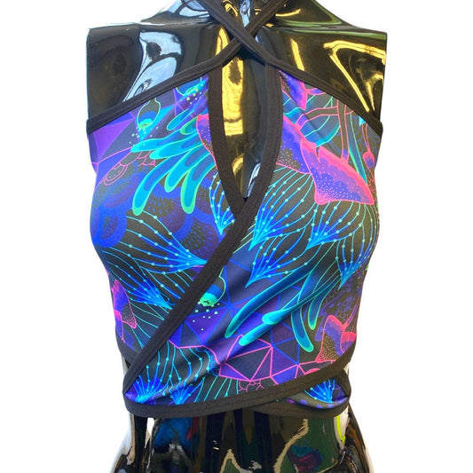 DAZED MUSHROOM | Lila Top, Women's Festival Top, Rave Top