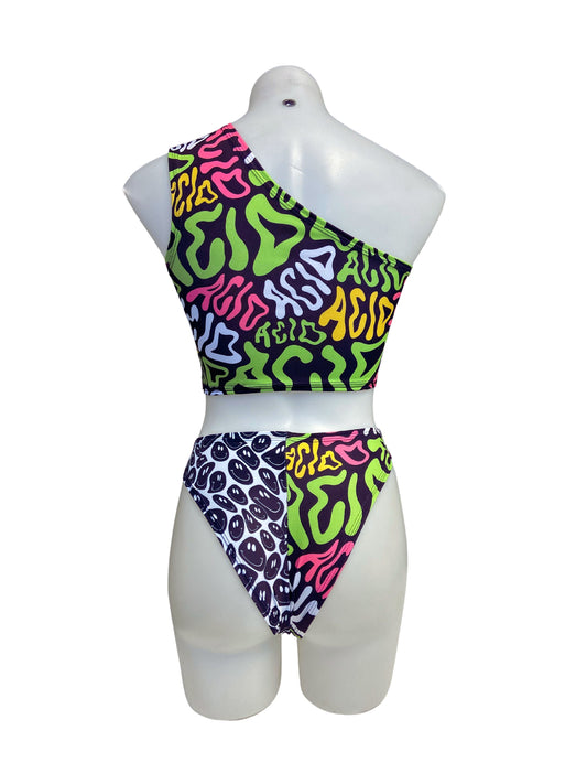 ACID | One Shoulder Top, Women's Festival Top, Rave Top