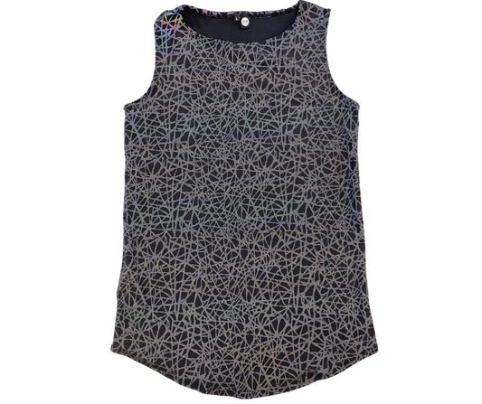 RAINBOW STATIC | Reflective | Slim Fit Men's Rave Tank Top, Festival Shirt