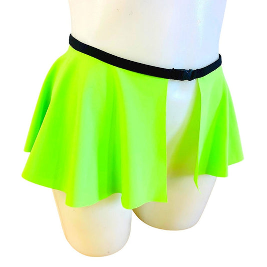 NEON GREEN | Ultra Mini Buckle Skirt, Rave Skirt, Festival Bottom