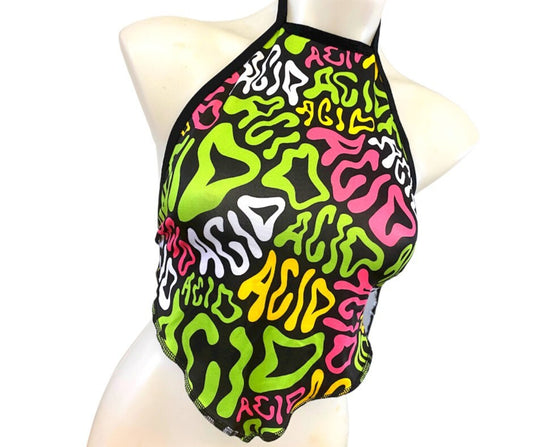 ACID | Halter Top, Women's Festival Top, Rave Top