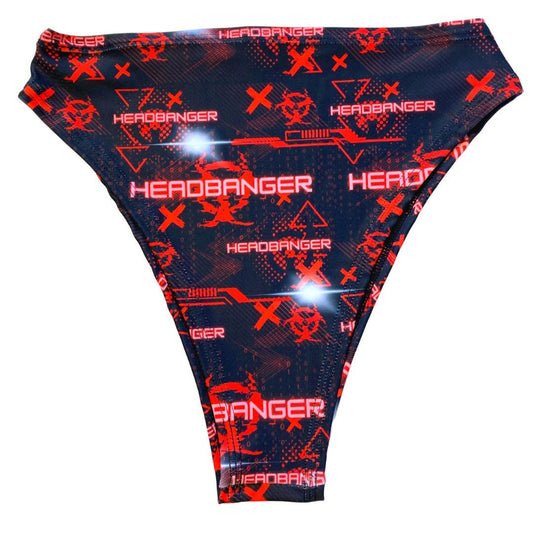 HEADBANGER | High Waisted High Cut Bottoms, Festival Bottoms, Rave Bottoms, Black Rave Outfit