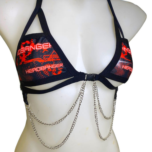 HEADBANGER | Chain Cage Top, Festival Top, Rave Top with Chains