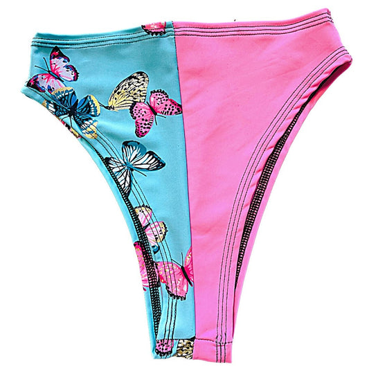 PINK BUTTERFLY | High Waisted High Cut Bottoms