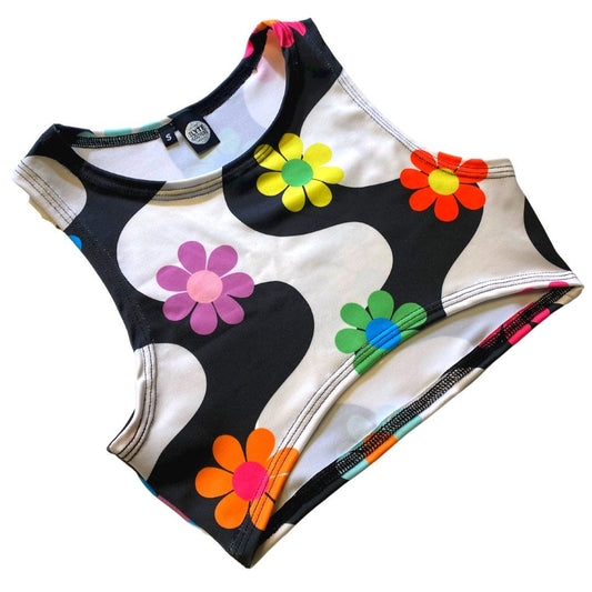 DAISY | Underboob Sporty Crop Top, Women's Festival Top, Rave Top