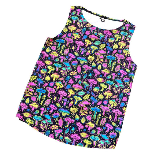 ELECTRIC MUSHROOM | Slim Fit Men's Rave Tank Top, Festival Shirt