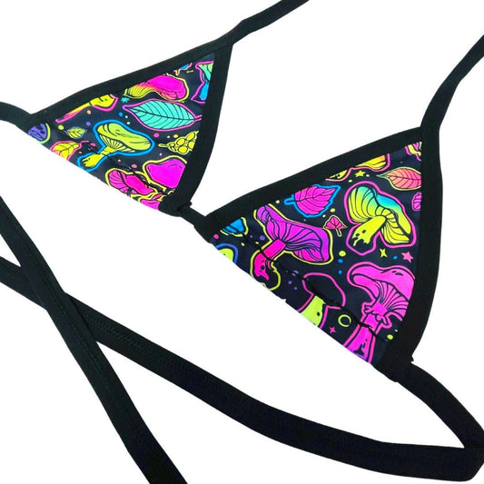 ELECTRIC MUSHROOM | Bikini Top, Women's Festival Top, Rave Top