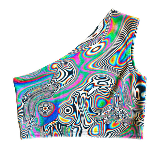 LUCID DREAMS | One Shoulder Top, Women's Festival Top, Rave Top