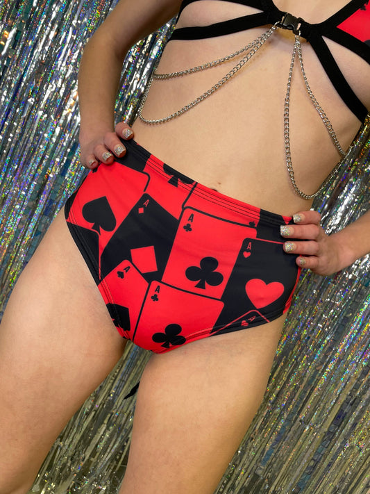HOUSE OF CARDS | High Waisted Bottoms, Festival Bottoms, Rave Bottoms, Black Rave Outfit