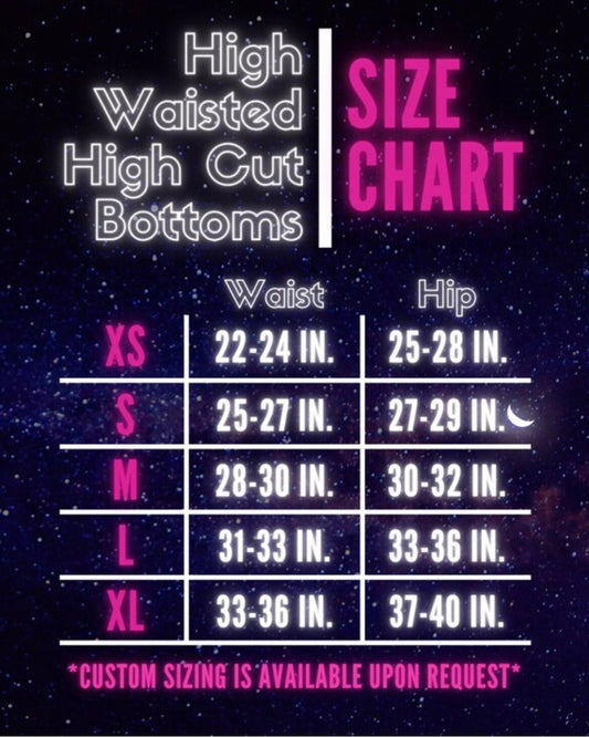 TRIPPY | High Waisted High Cut Bottoms