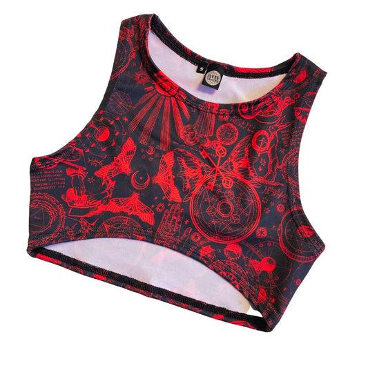 SPELLCASTER | Underboob Sporty Crop Top, Women's Festival Top, Rave Top