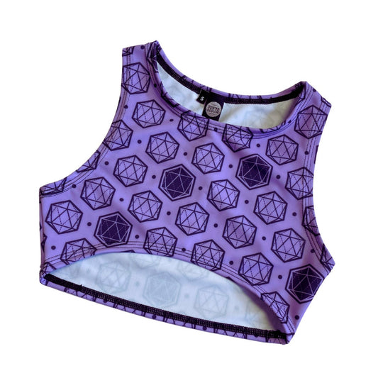 ICOSAHEDRON | Underboob Sporty Crop Top, Women's Festival Top, Rave Top