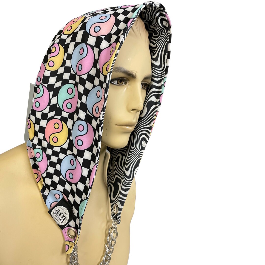 HARMONY CHECK Reversible Hood With Chain