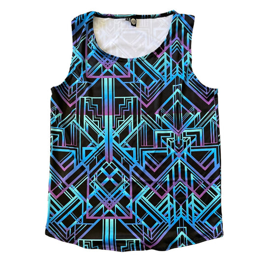 ALL NIGHTER | Slim Fit Men's Rave Tank Top, Festival Shirt