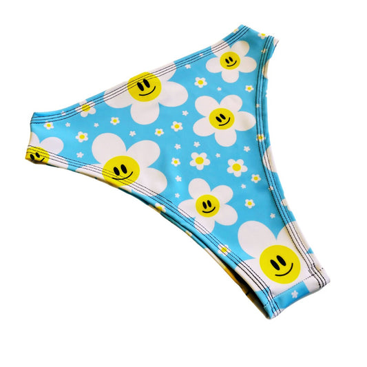 HAPPY DAISY | Ready to Ship | High Waisted High Cut Bottoms, Festival Bottoms, Rave Bottoms, Lost Lands Rave Outfit