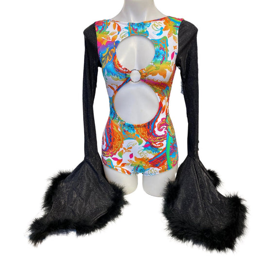 OOAK | Size Small | Aria Cut-Out Cascade Bell Sleeve Bodysuit