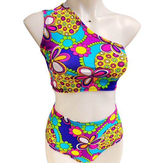 STRAWBERRY FIRLDS | One Shoulder Top, Women's Festival Top, Rave Top