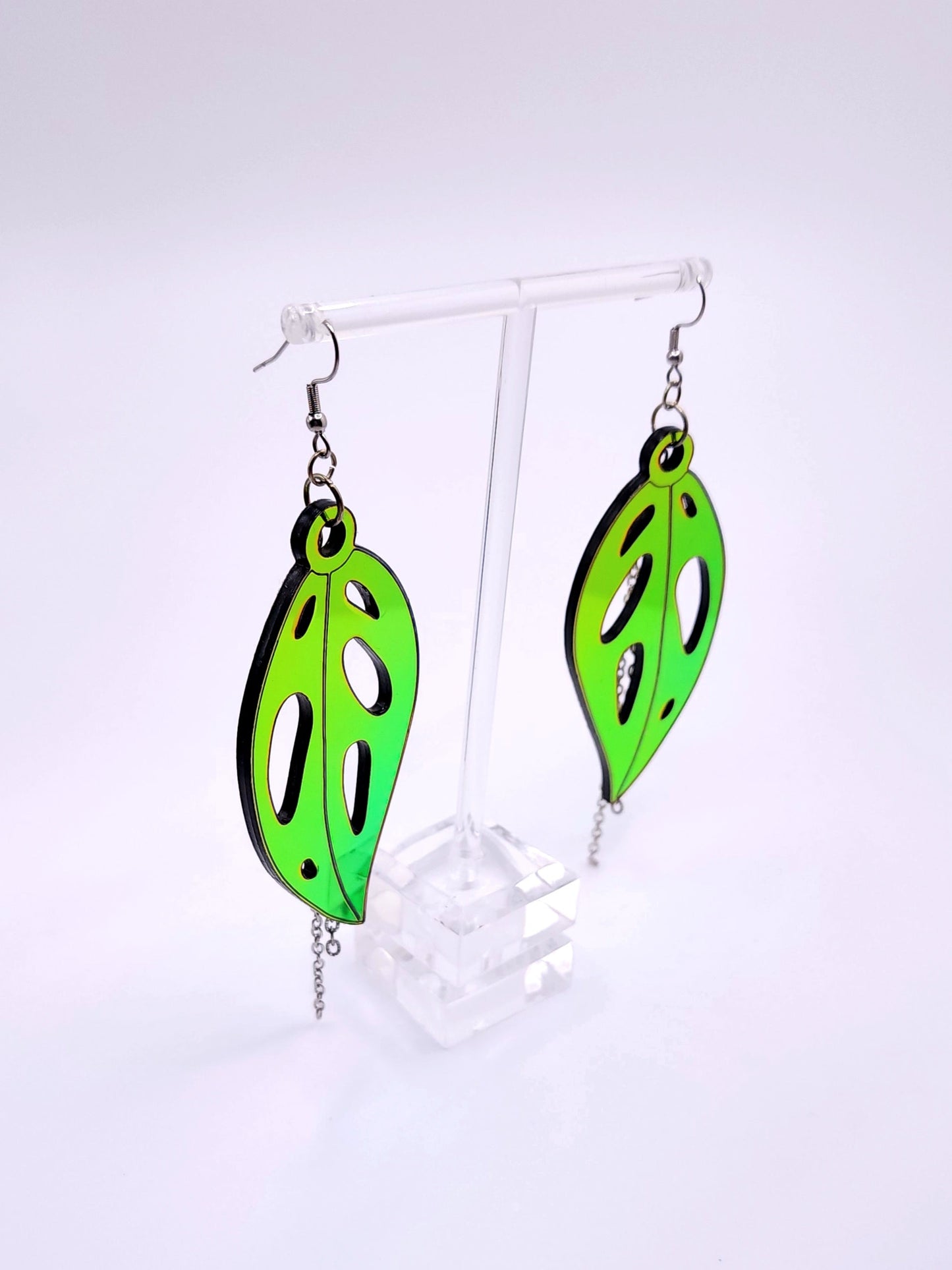 Acrylics Leaf Drop Earrings | Women's Leaf Earrings | Lumen Alchemy