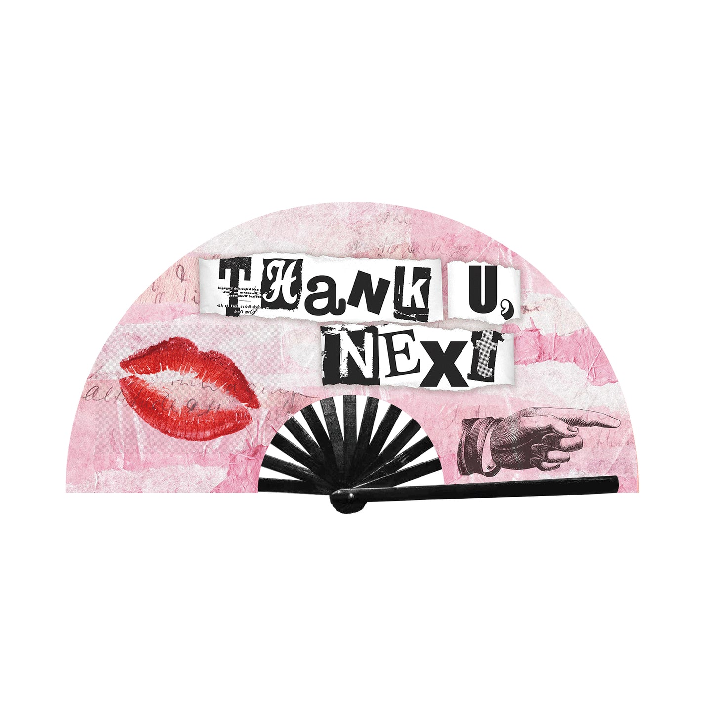 Folding Fan with thank u next on it