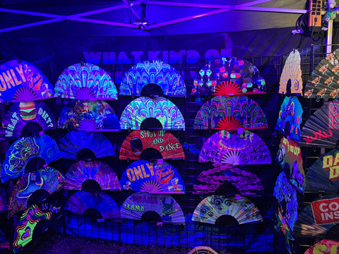 Stay cool at festivals with our rave fans and hand fans 