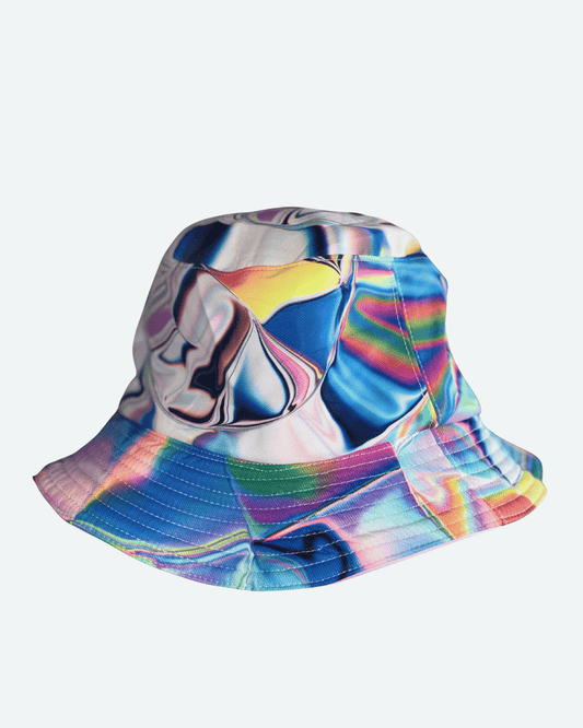 Psychedelic Pastel Reversible Bucket Hat