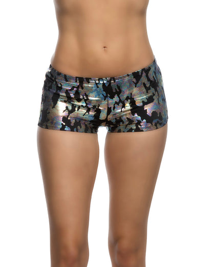 6633 - 1pc Low Rise Iridescent Camouflage Shorts