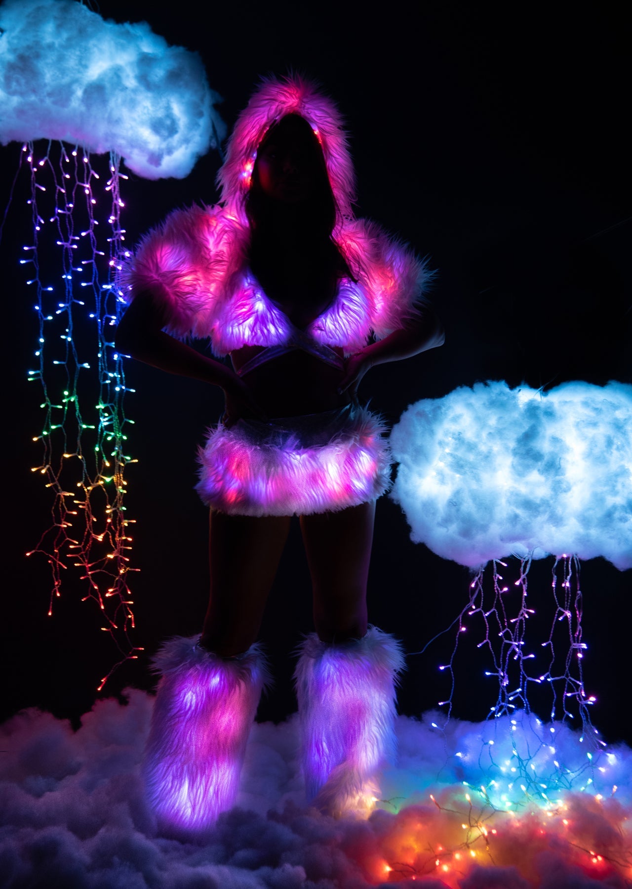 FF429 - Light-Up Faux Fur Legwarmers
