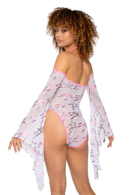 JR177 - Sequin Mesh Bodysuit