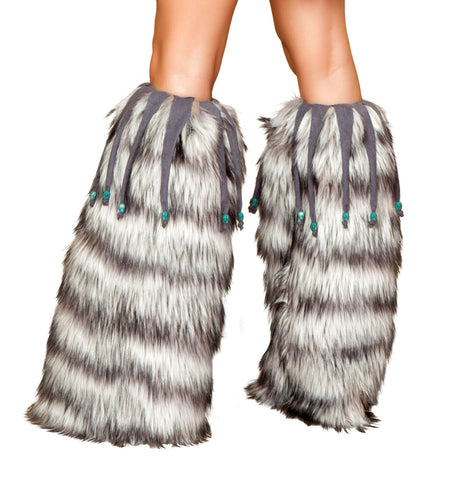 LW4427 Leg Warmers with Beaded Fringe