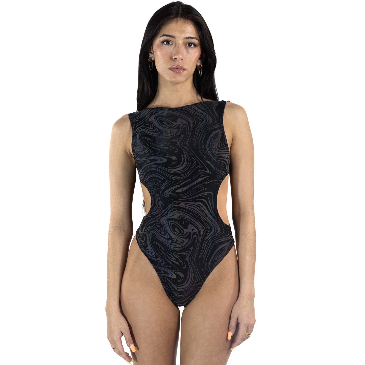 Reflective Oil Spill Aria Bodysuit