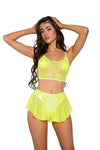 JR169 - Mesh/Fishnet Flutter Short