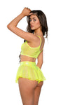 JR169 - Mesh/Fishnet Flutter Short