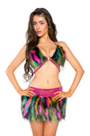 JR146 - Faux Fur Triangle Top
