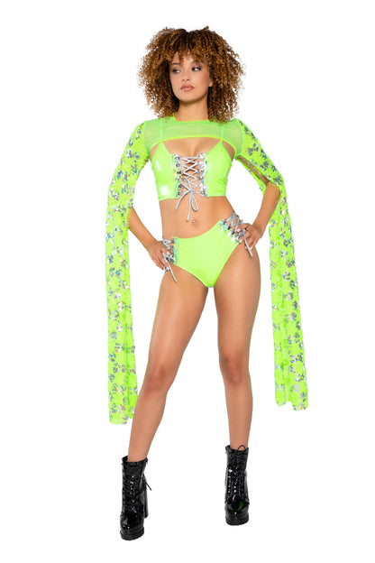 JR201 - Sequin Drop Sleeve Shrug