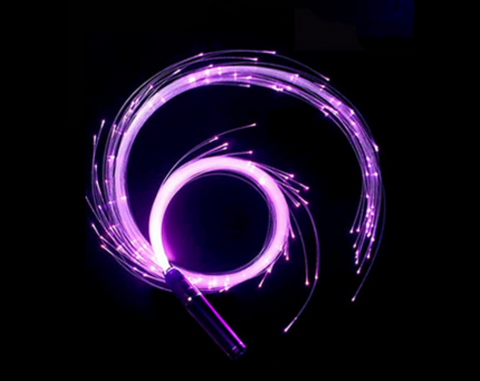 Fiber Optic Dance Whip, Rechargeable LED Whip has 8 Colors 4 Light Modes