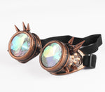 Copper Spiked Diffraction Rave Goggles