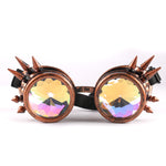 Copper Textured Spiked Diffraction Rave Goggles