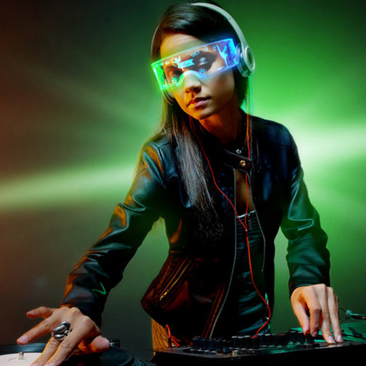 Computer Led Light Up glasses - Electric Wave 
